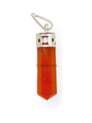 Gemscite pendant close-up showing natural color variation and rugged crystal texture