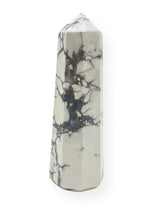 Wholesale Gem Shop howlite obelisk 3-inch jumbo facet for meditation and protection