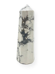 Wholesale Gem Shop howlite obelisk 3-inch jumbo facet for meditation and protection