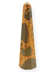 Wholesale Gem Shop Leopard Skin Obelisk 70mm front view for meditation and display