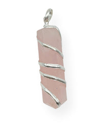 Wholesale Gem Shop raw quartz crystal pendant showing unique color and texture