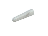 WholesaleGemShop Snow Quartz Obelisk 70mm front view emphasizing natural facets for meditation