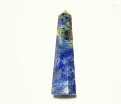 Wholesale Gem Shop sodalite obelisk 3-inch side angle showcases natural veining and balance.