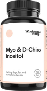 Wholesome Story Myo-Inositol bottle closeup promotes daily hormonal balance.