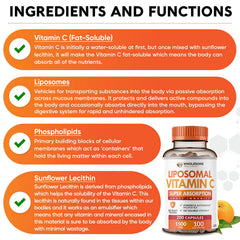 Wholesome Wellness Liposomal Vitamin C pour-closeup with dosage being measured