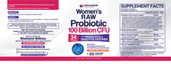 Wholesome Wellness probiotic blend with 34 strains shown in bottle for broad gut support.