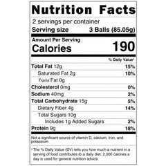 Wholly Balls Chocolate bites close-up—gluten-free snack