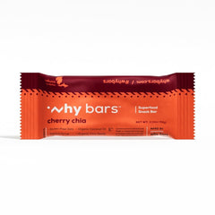 Why Bars Cherry Chia bar cherry chia detail emphasizes natural sweetness and texture