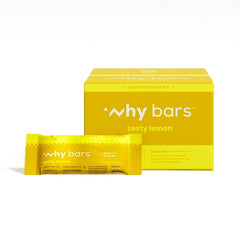 Why Bars Zesty Lemon bar packaging ready for on-the-go fueling.