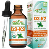 Why Not Natural D3 K2 bottle front shows high potency bone-support formula