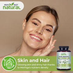 Why Not Natural Moringa leaves show premium green color and traditional heritage.