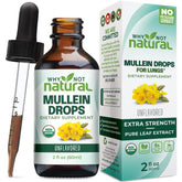 Why Not Natural Mullein Drops bottle supports clear breathing and convenient dosing.