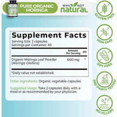 Why Not Natural packaging displays USDA organic seal, conveying trusted non-GMO credentials.