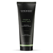 Wicked Sage+Sea Salt Massage Cream 4oz bottle pour—silky glide for relaxing massages