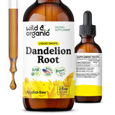 Wild & Organic Dandelion Root Supplement bottle front view for daily liver support