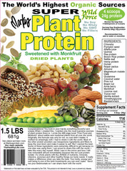 Wild Force Super Plant Protein scoop beside jar for easy smoothie prep.