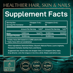 Wild Fuel Biotin Drops highlighting hair and nail support.