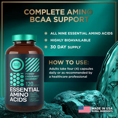 WILD FUEL Essential Amino Acids bottle on desk conveys convenient daily use.
