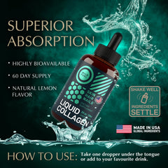 Wild Fuel Liquid Collagen Drops being squeezed for quick dosing.