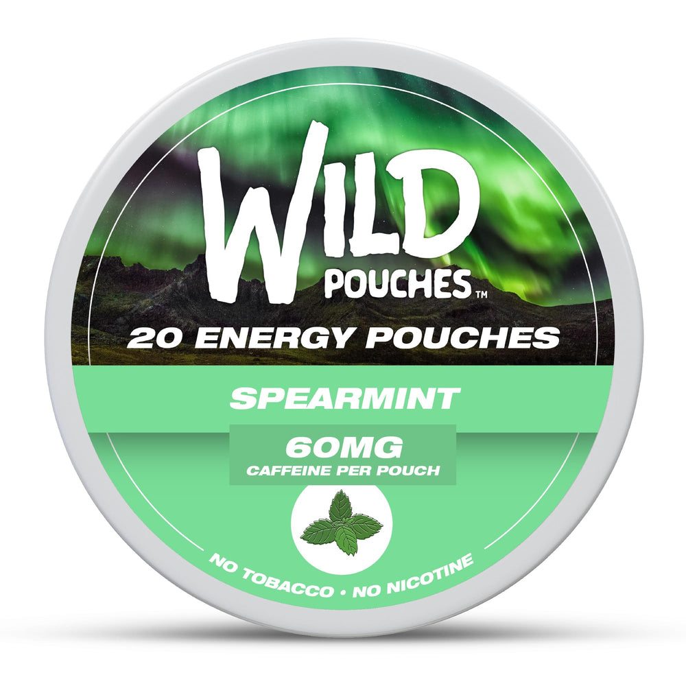 Wild Pouches spearmint can provides on-the-go caffeine for sharper focus.