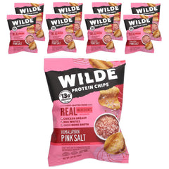 Wilde Brands Protein Chips Himalayan Salt bag showing a high-protein paleo snack.