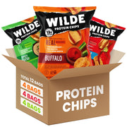 Wilde Chips Buffalo bag close-up for a high protein snack on the go