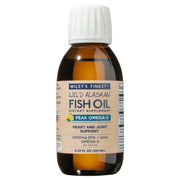 Wiley's Finest Peak Omega-3 lemon bottle pour for easy daily dosing.
