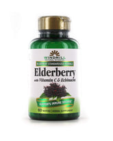 Windmill Elderberry capsules bottle front for daily immune-support