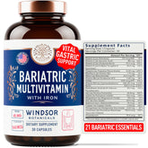 WINDSOR BOTANICALS bariatric multivitamin bottle for post-surgery nutrition.