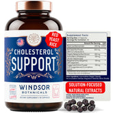 Windsor Botanicals cholesterol bottle pour for easy daily use and routine intake.