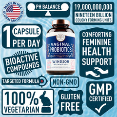WINDSOR BOTANICALS fifteen-strains probiotic showcases diverse microbiome support