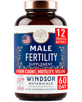 WINDSOR BOTANICALS Maca root bottle supports daily vitality and wellness.