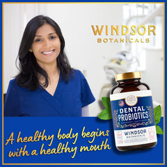 Windsor Botanicals mint tablet close-up showing chewable texture