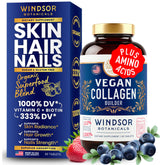 WINDSOR BOTANICALS vegan-collagen-tablet for skin and nails support.