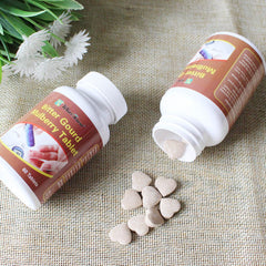 Close-up of tablets with a smooth, consistent texture for daily use.