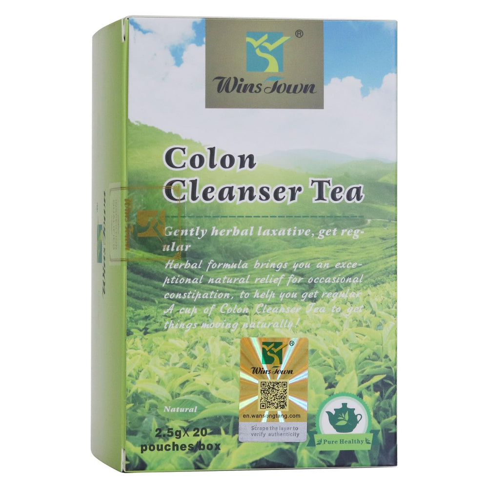 Packaging for Wins Town Colon Cleanser Tea preserves freshness and aroma.