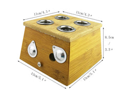 Winterworm Bamboo Four Hole Box interior view highlights ash barrier