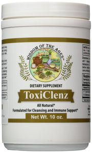 Wisdom of the Ages ToxiClenz base image featuring fossil shell flour supporting natural cleansing.