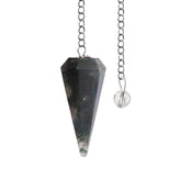 Wish Well bloodstone pendulum with crystal ball on chain for focused divination sessions.