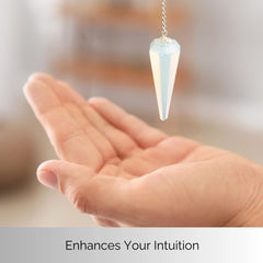 Wish Well Opalite pendulum supports chakra balance and harmonious energy flow.