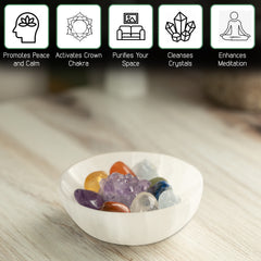 Wish Well Selenite Bowl altar decor for tranquil rituals