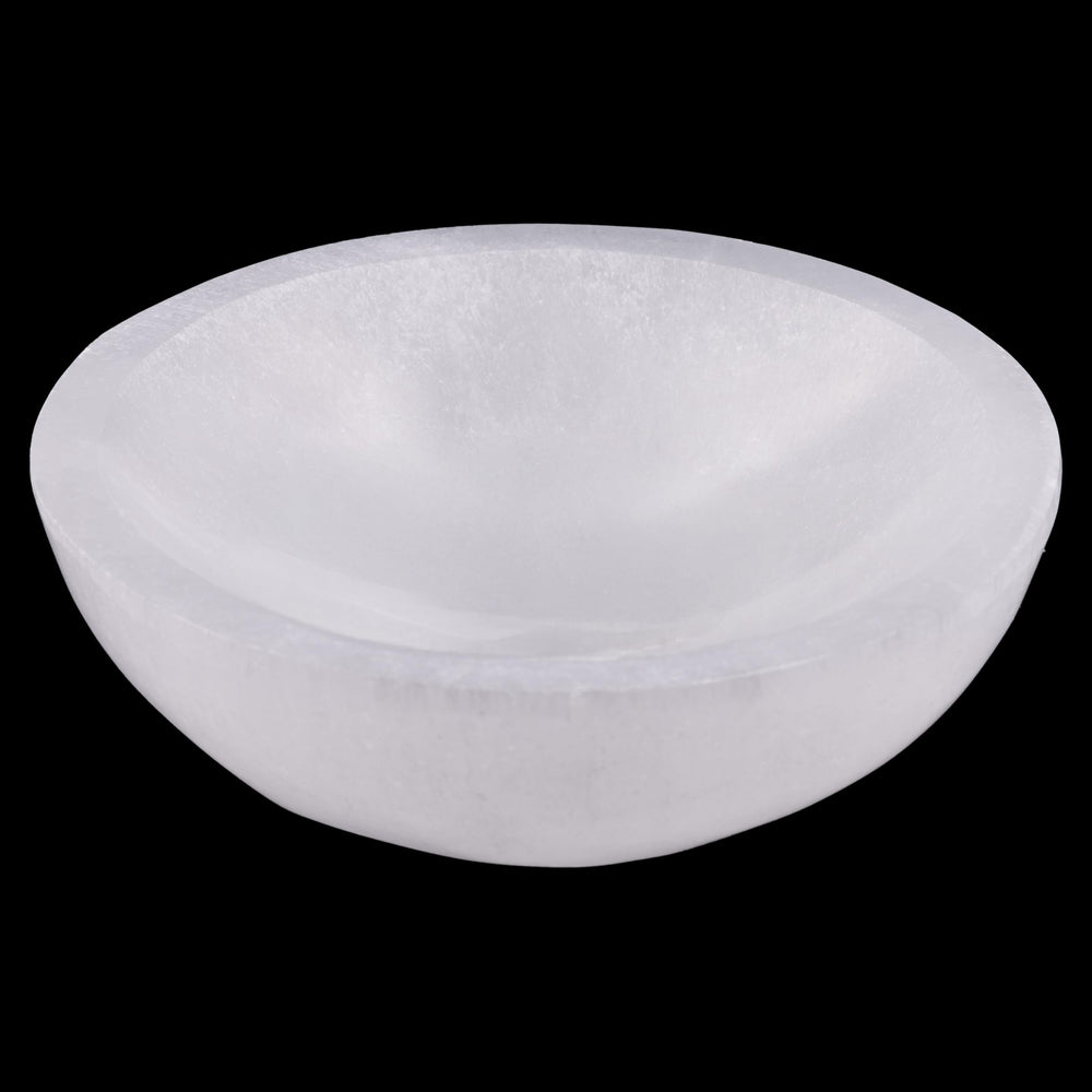 Wish Well Selenite Bowl crystal charging; cleanses and recharges stones