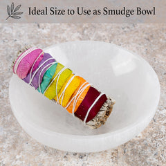 Wish Well selenite bowl used as crystal cleansing and charging station.