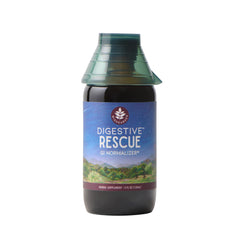WishGarden Digestive Rescue bottle with organic tincture for gentle digestive relief.