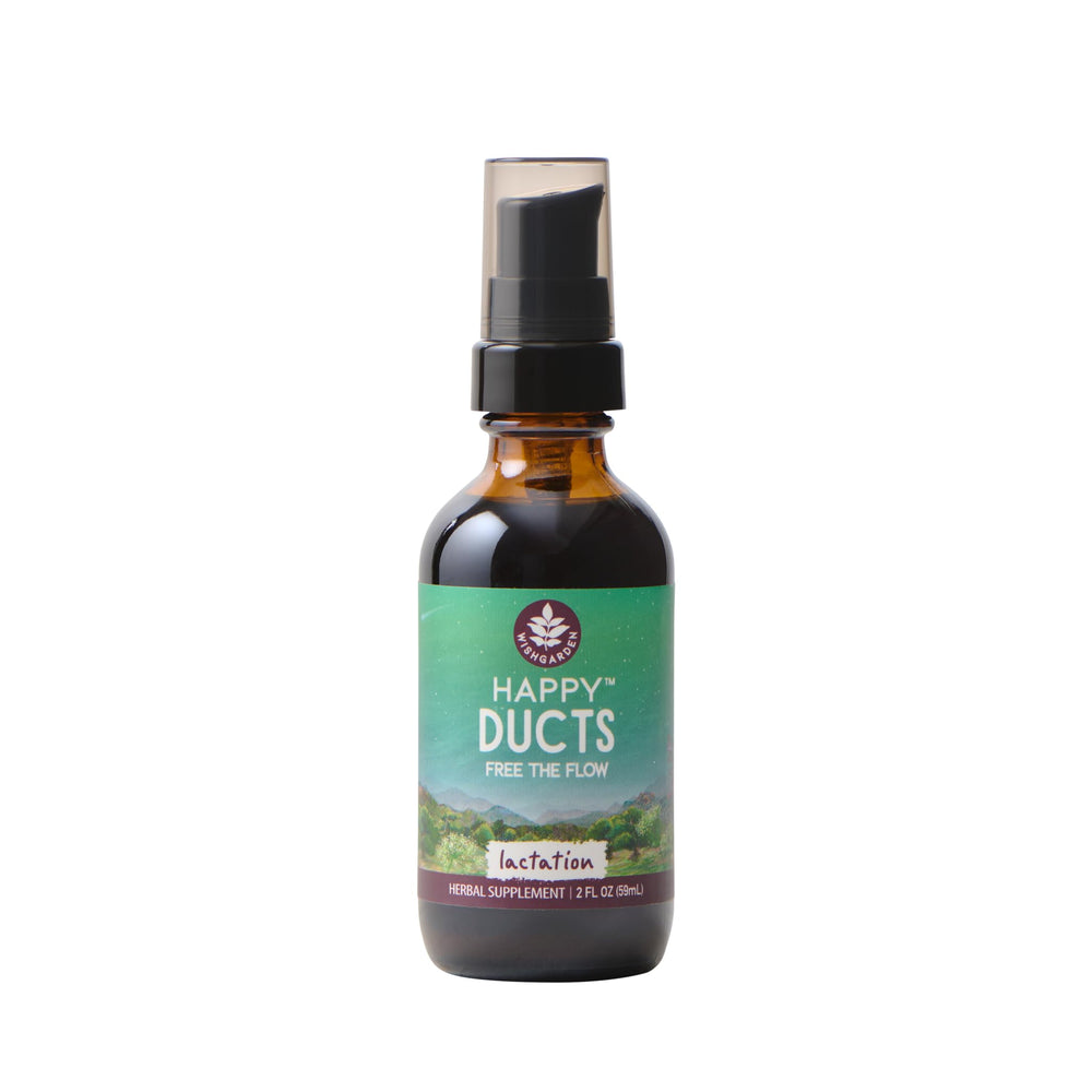 WishGarden Happy Ducts bottle and dropper for fast herbal relief.
