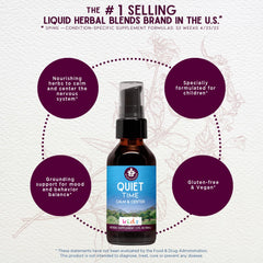 WishGarden Quiet Time bottle label front highlights Passionflower and Milky Oats.