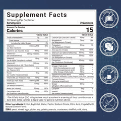 Wiszeen bottle back shows ingredients and daily guidance.