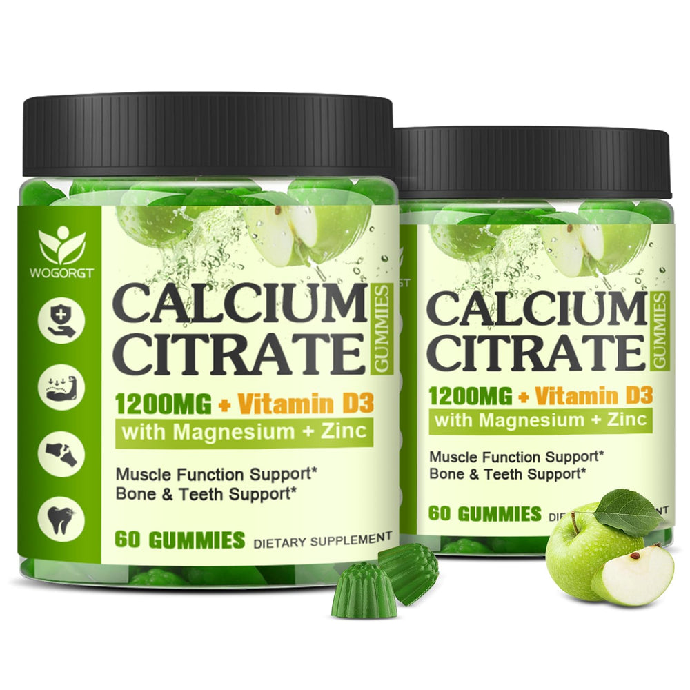 WOGORGT calcium citrate bottle for easy daily dosing