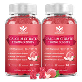 WOGORGT Calcium Citrate gummies bottle highlights chewable calcium for bone and teeth support.