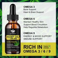 WOGORGT hemp oil nutrition panel highlights omega fatty acids.